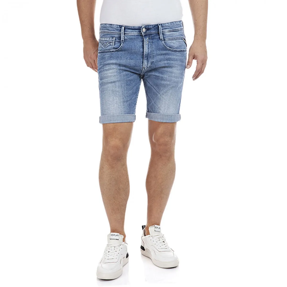 573 Bermuda In Cotone Bio, Blu