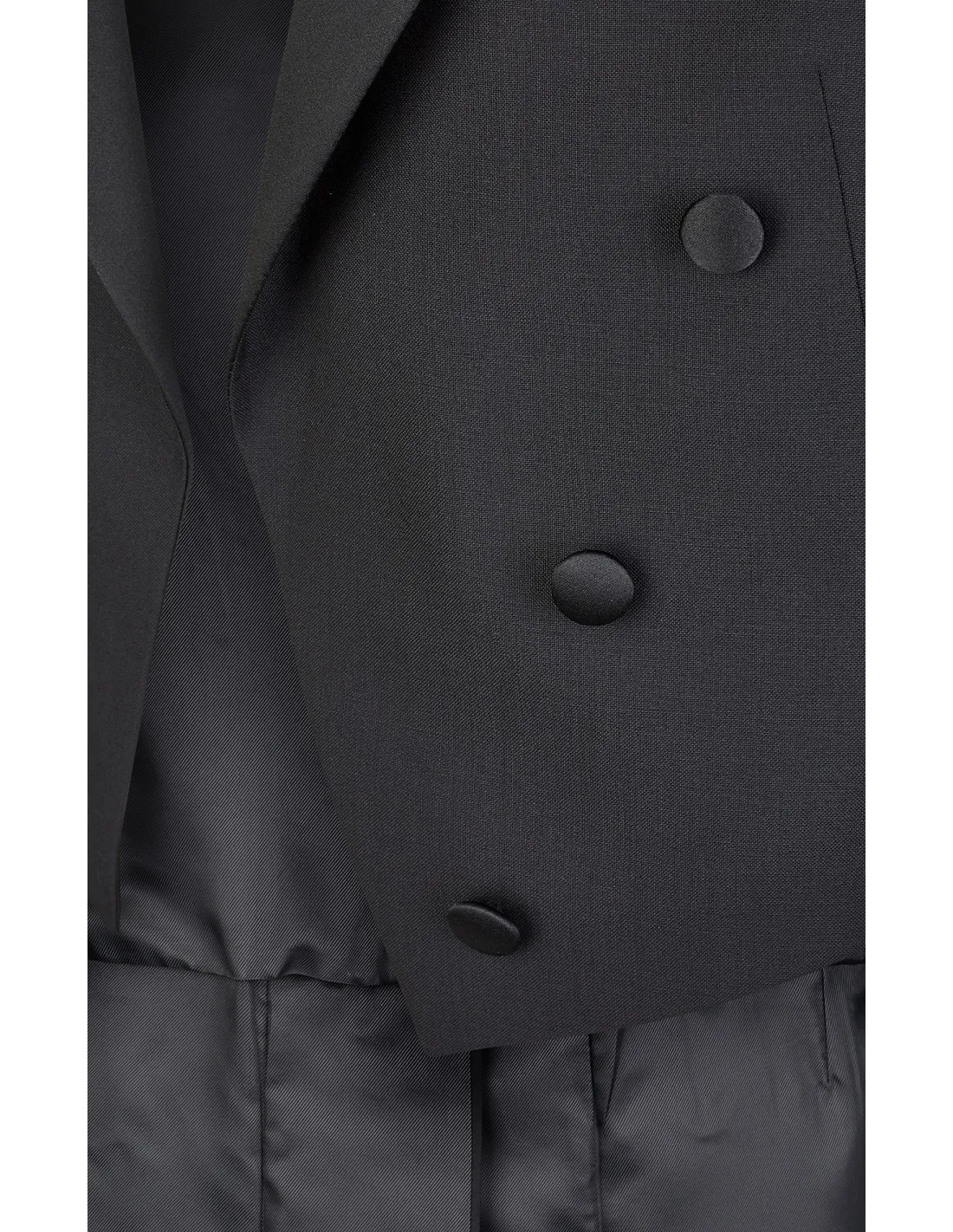 Abito frack sartoriale in pura lana nero originale