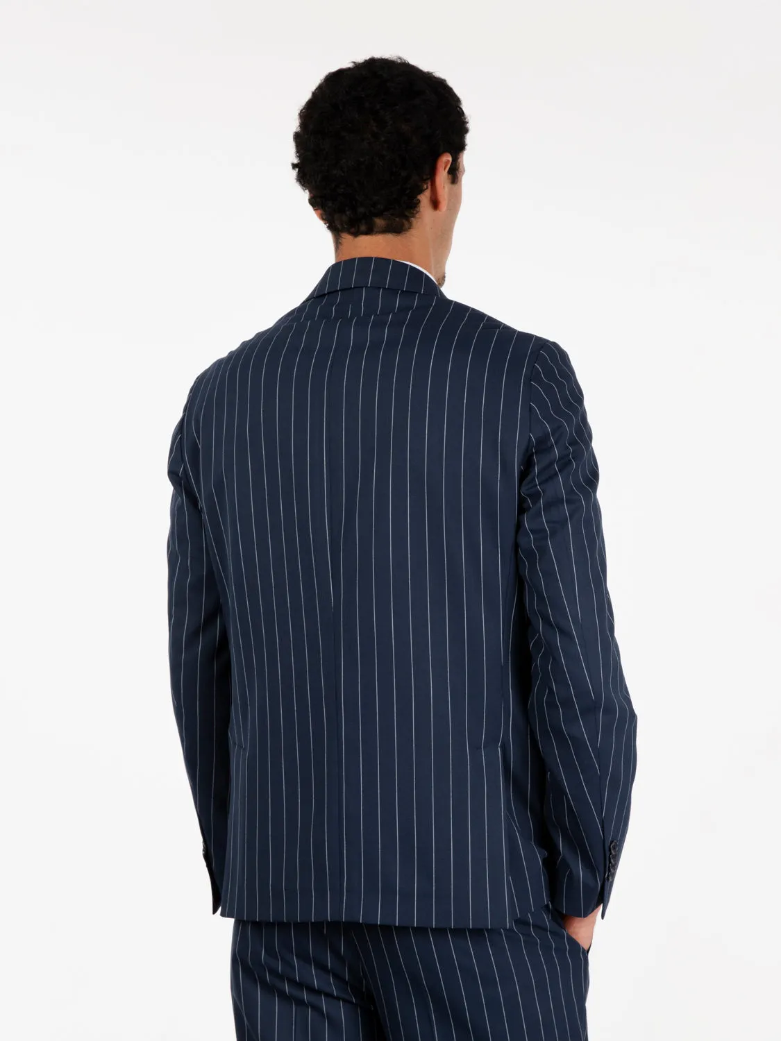Abito gessato blu