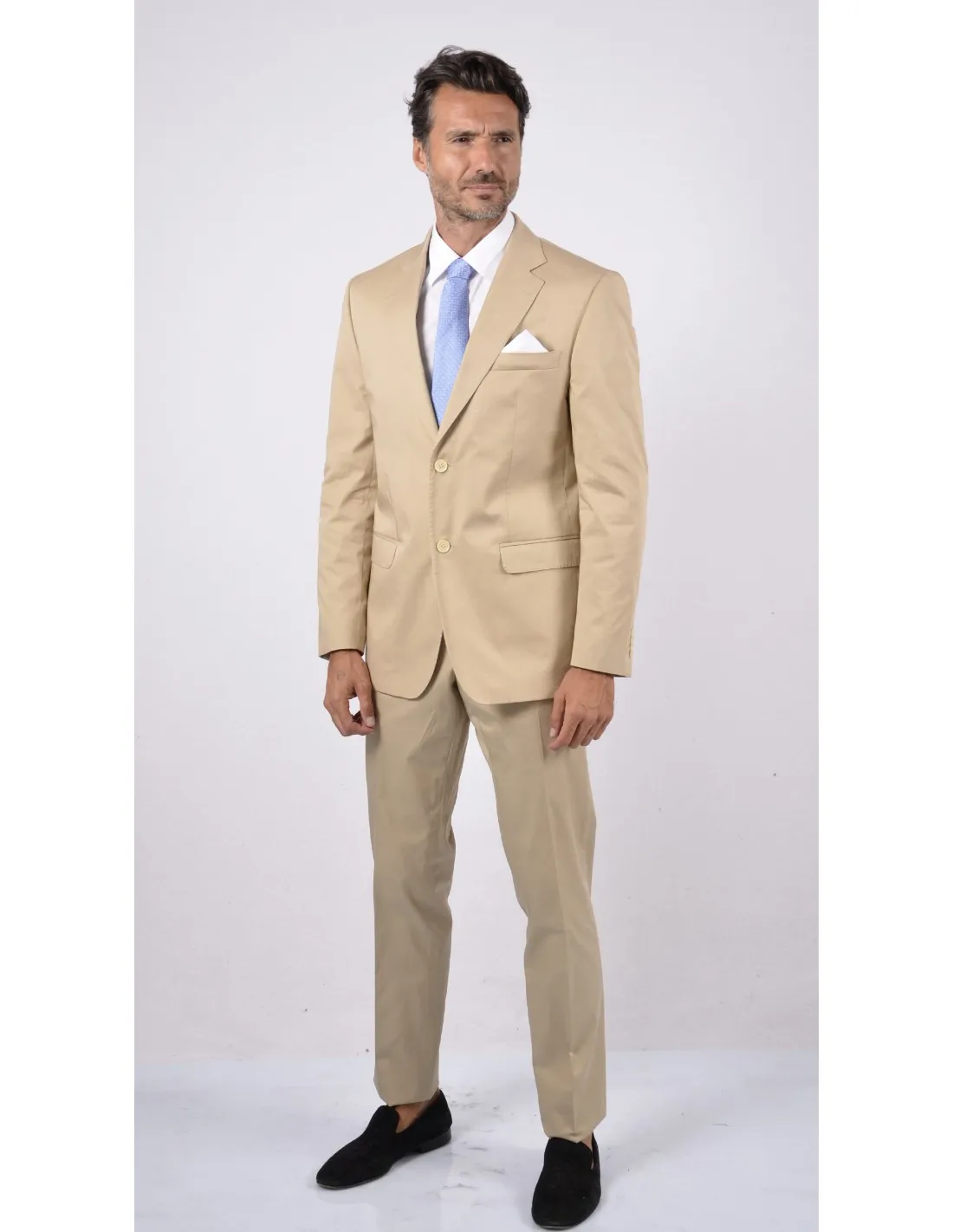 Abito in cotone beige sabbia