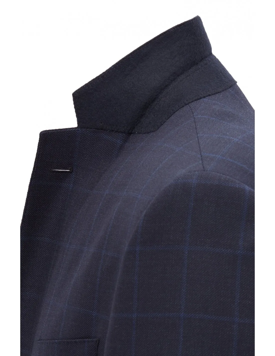 Abito in lana sallietta finestrato quadro blu