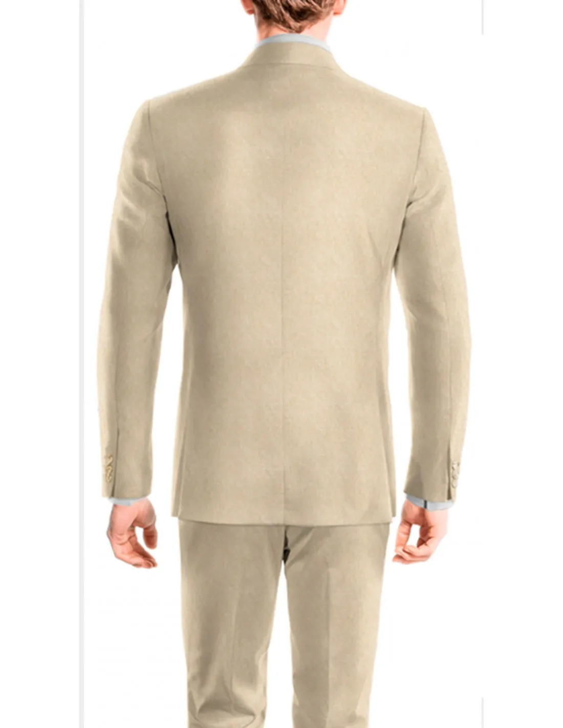 Abito in lana tela  3 bottoni beige