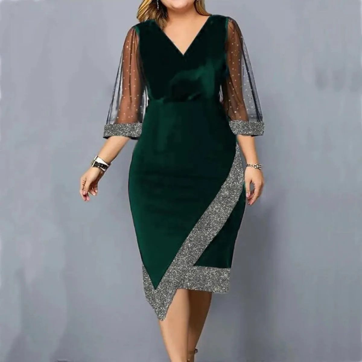 Abito vintage oversize L 5XL da donna 2023 Abiti eleganti da sera eleganti per feste estive Abbigliamento femminile Maxi sci sol