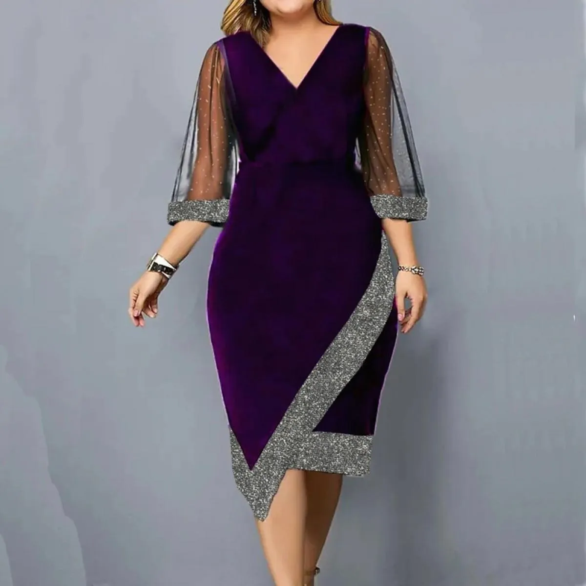Abito vintage oversize L 5XL da donna 2023 Abiti eleganti da sera eleganti per feste estive Abbigliamento femminile Maxi sci sol