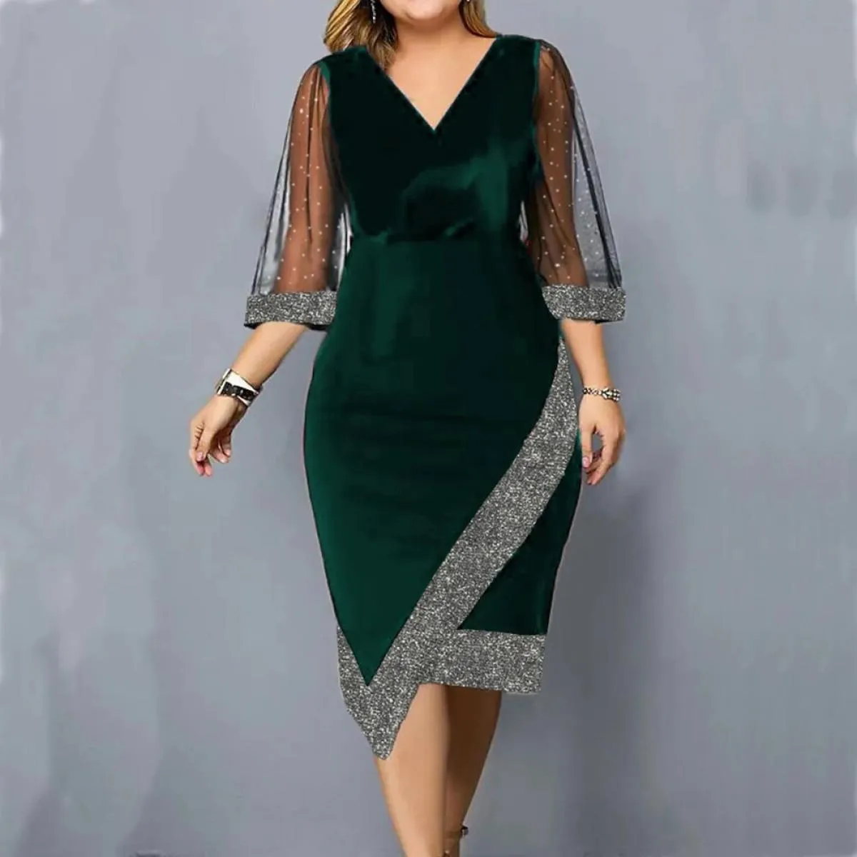 Abito vintage oversize L 5XL da donna 2023 Abiti eleganti da sera eleganti per feste estive Abbigliamento femminile Maxi sci sol