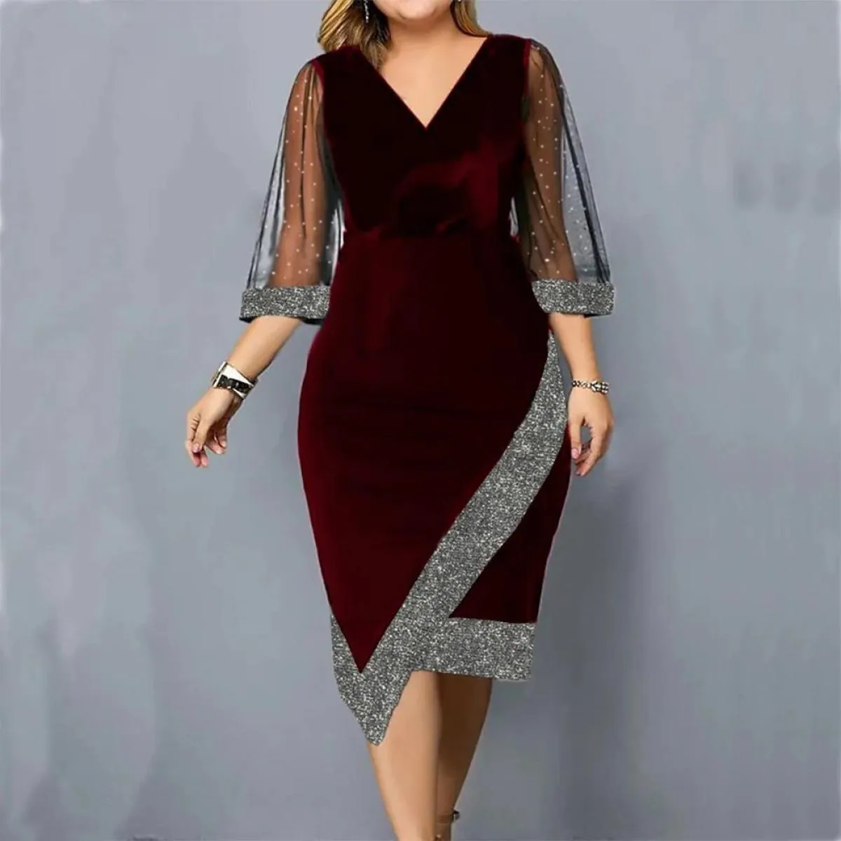 Abito vintage oversize L 5XL da donna 2023 Abiti eleganti da sera eleganti per feste estive Abbigliamento femminile Maxi sci sol