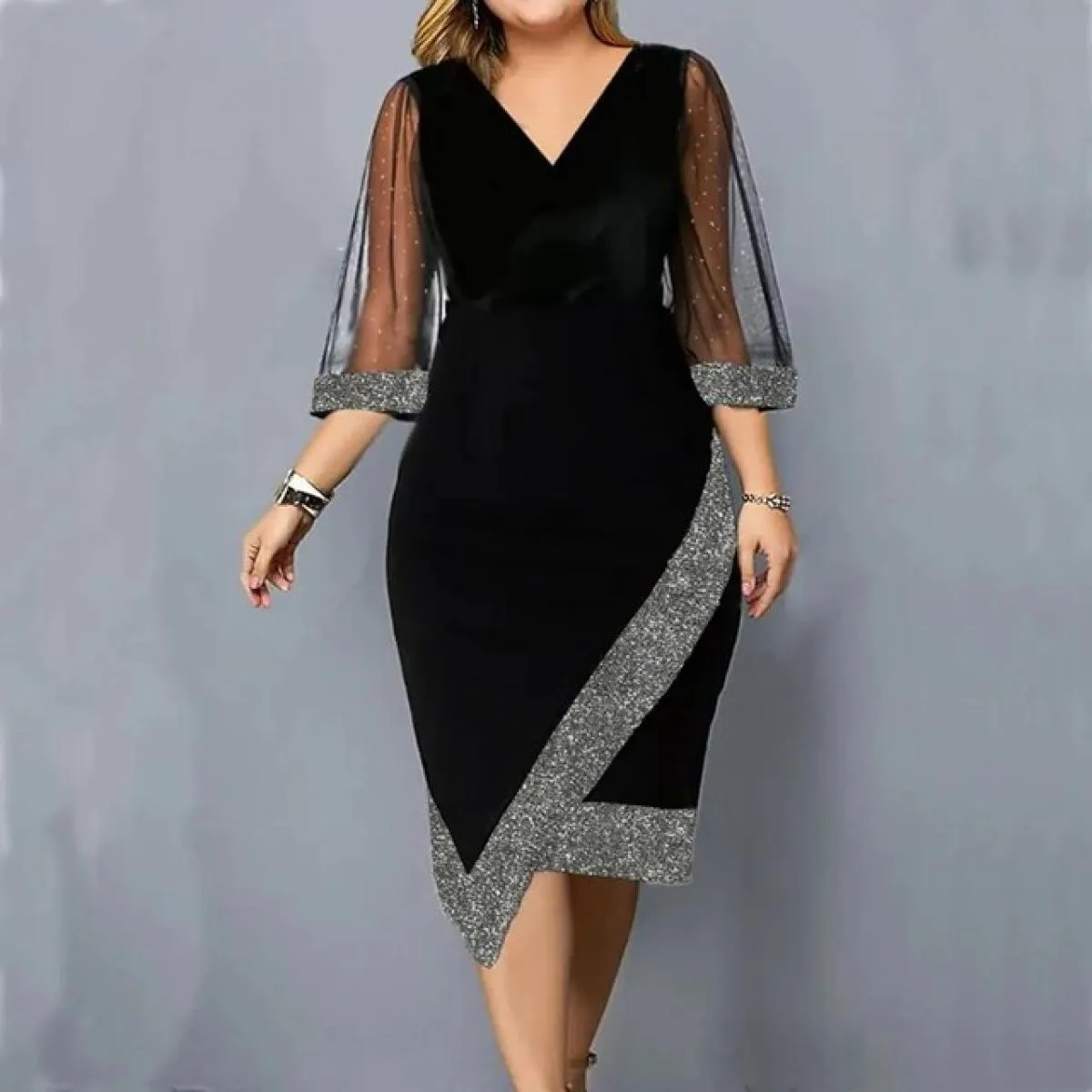 Abito vintage oversize L 5XL da donna 2023 Abiti eleganti da sera eleganti per feste estive Abbigliamento femminile Maxi sci sol