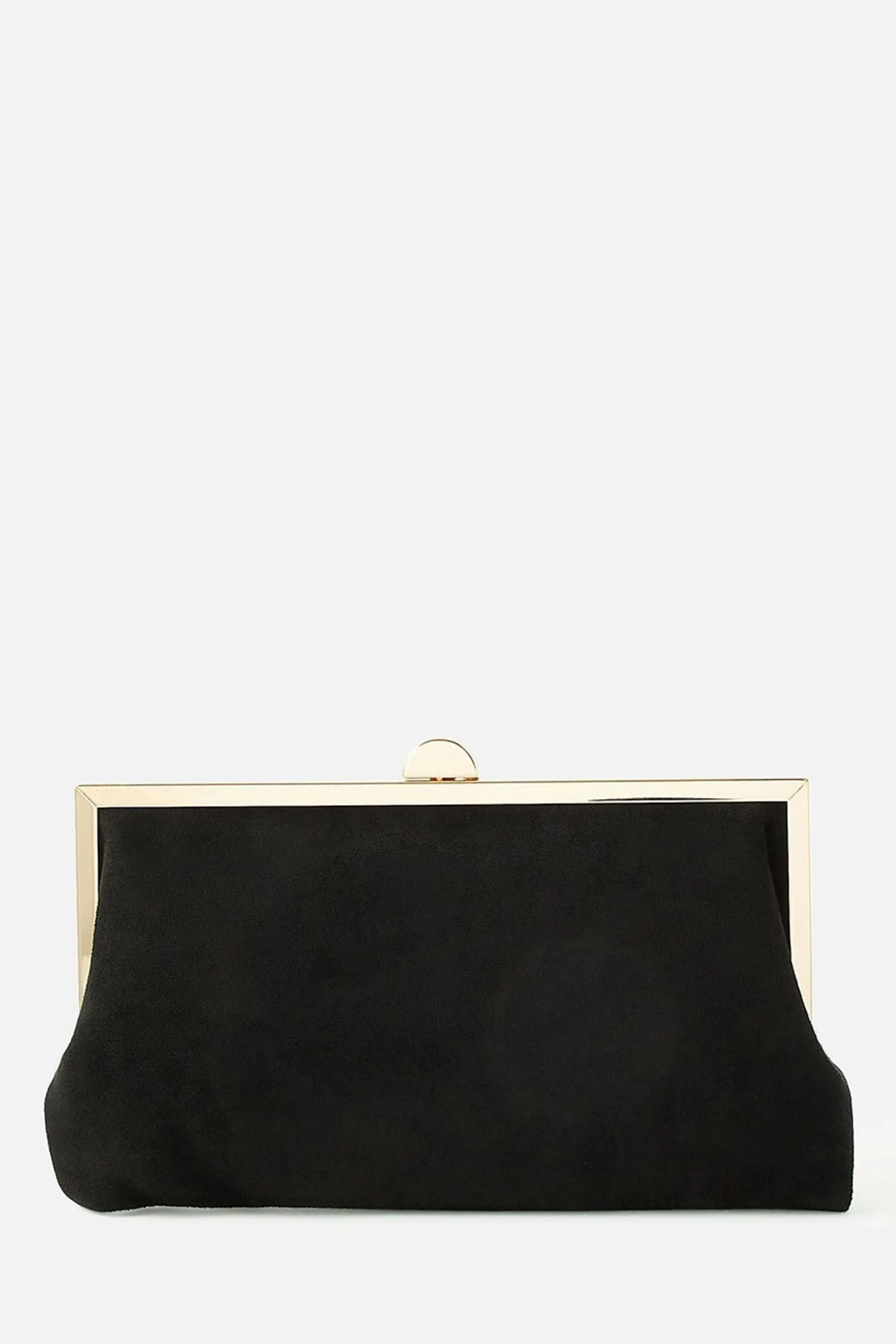 Accessorize - Borsa a pochette scamosciata con fermaglio