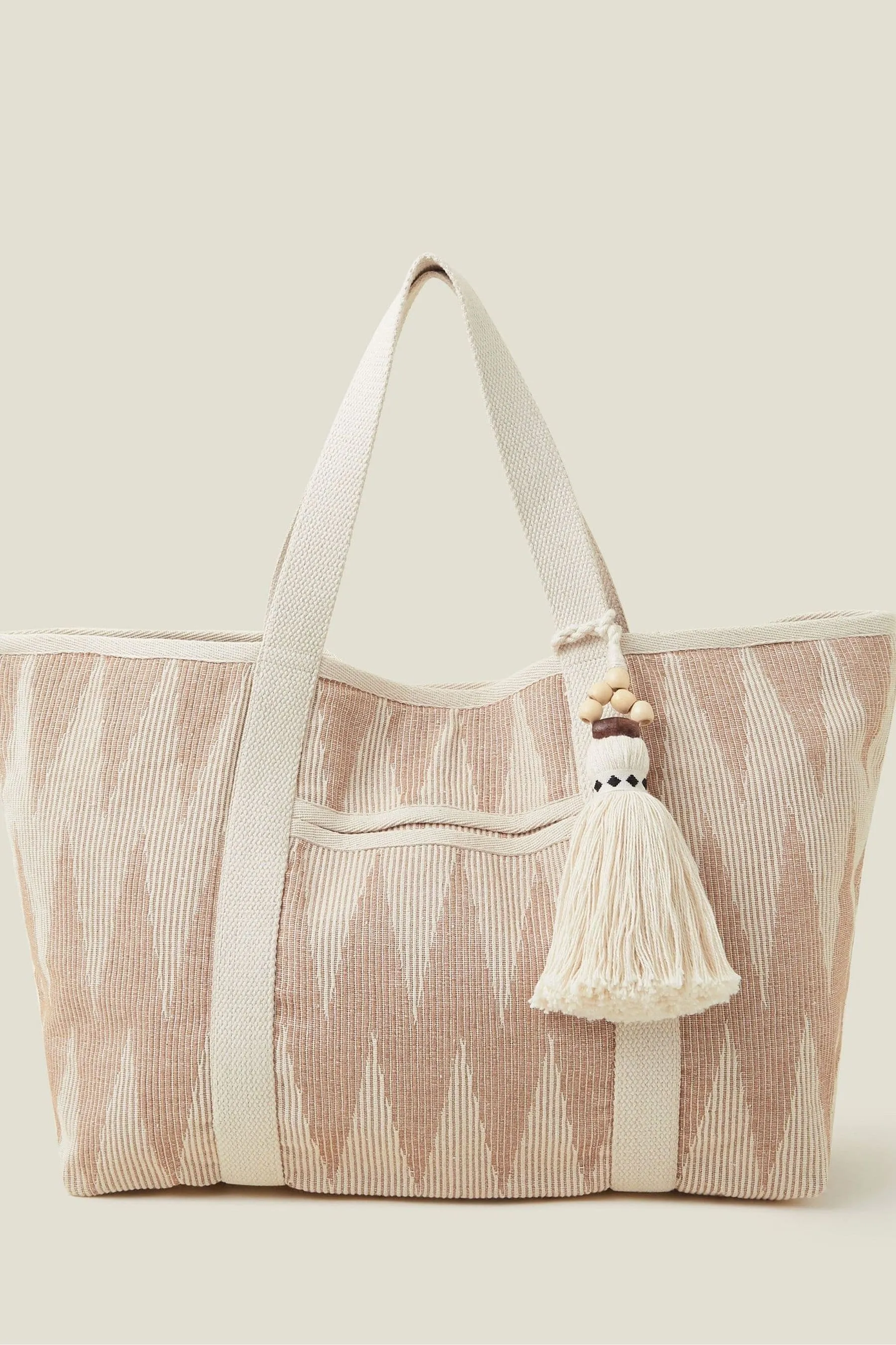 Accessorize - Borsa da spiaggia a spina di pesce