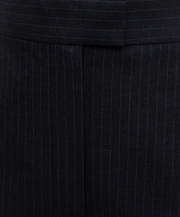 Alexander McQueen Pantaloni in lana a righe grigie 798008QJAEI