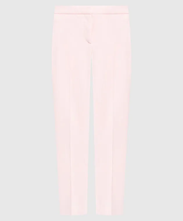 Alexander McQueen Pantaloni in lana rosa 584968QJAAC