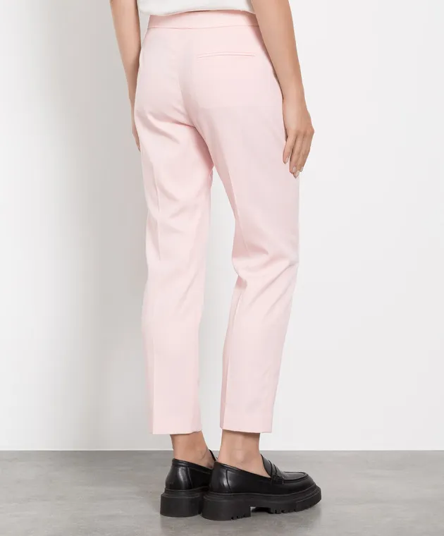 Alexander McQueen Pantaloni in lana rosa 584968QJAAC