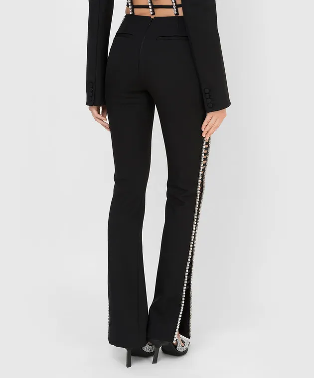 AREA Pantaloni in lana con intagli e strass 2201P26108