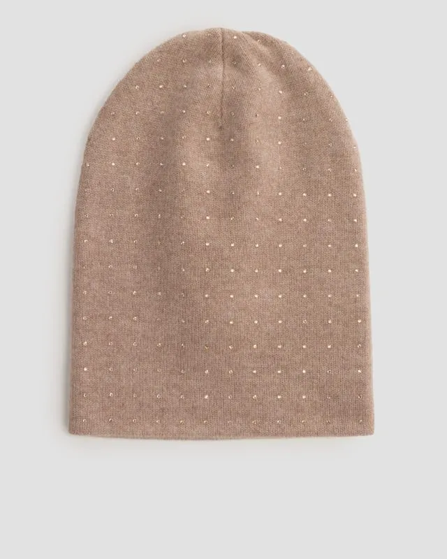 Berretto marrone in cashmere da donna William Sharp
