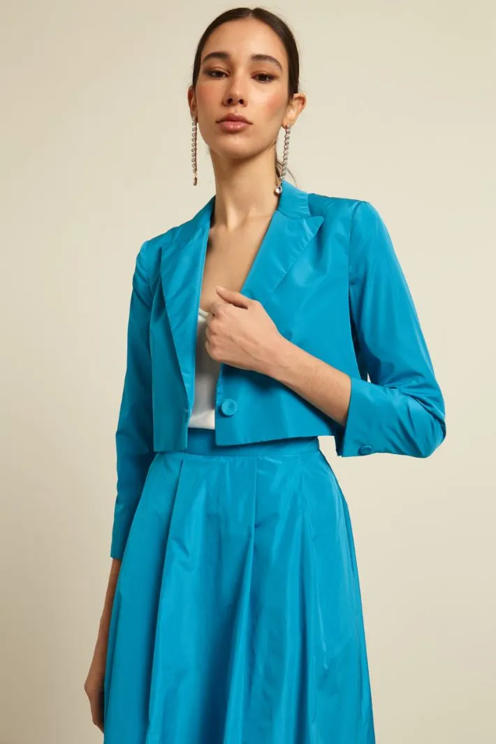 Blazer corto in taffetà