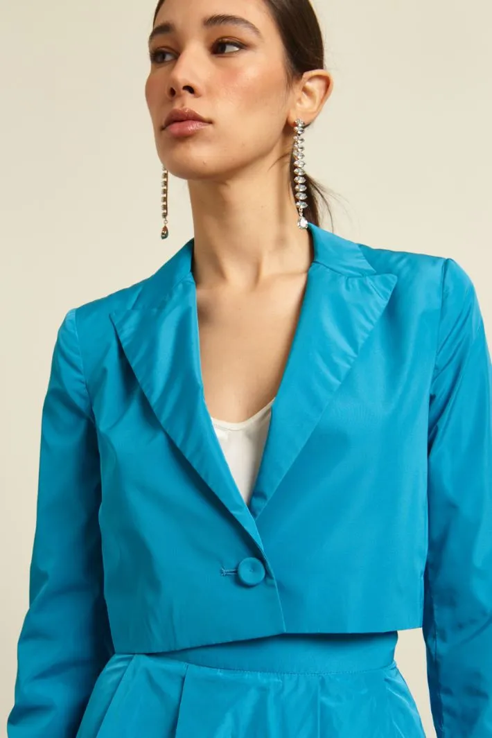 Blazer corto in taffetà