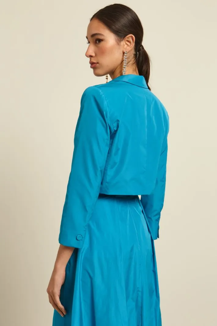 Blazer corto in taffetà