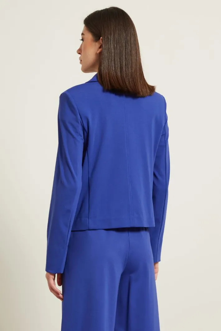 Blazer cropped in jersey