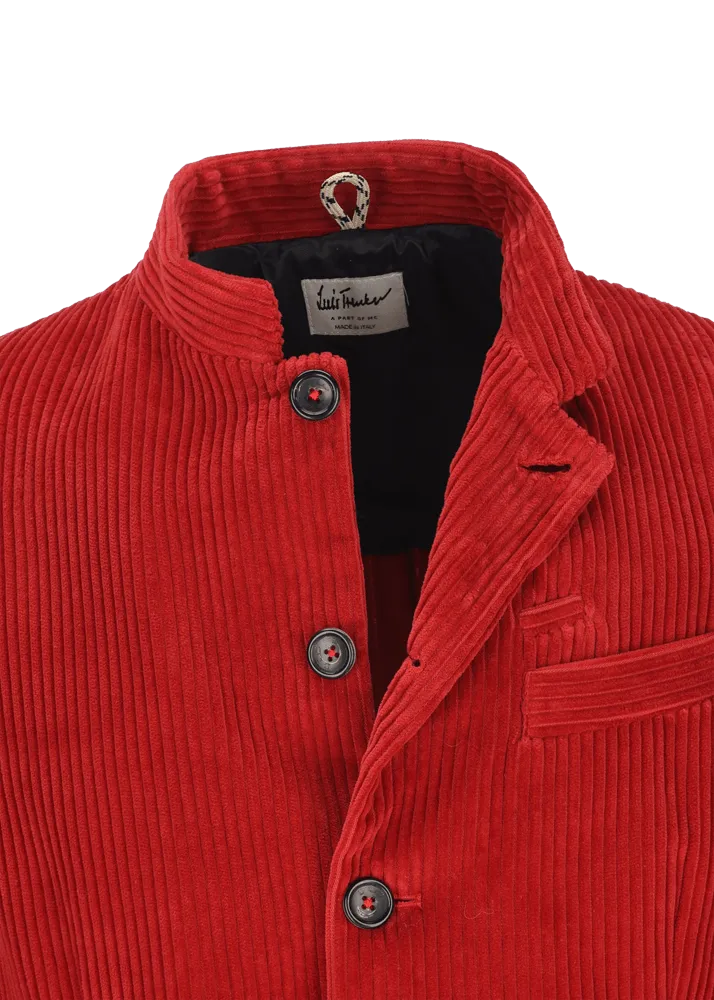 Blazer in velluto a coste con colletto alla coreana Lusandretto    