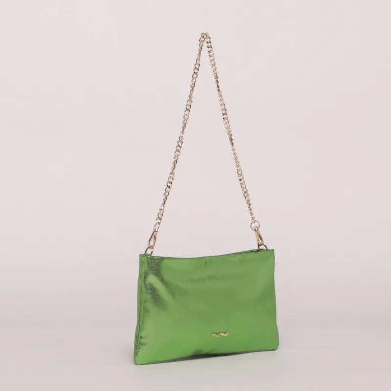 BORSA A BUSTA LAMINATO VERDE MENTA
