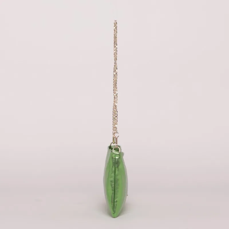 BORSA A BUSTA LAMINATO VERDE MENTA