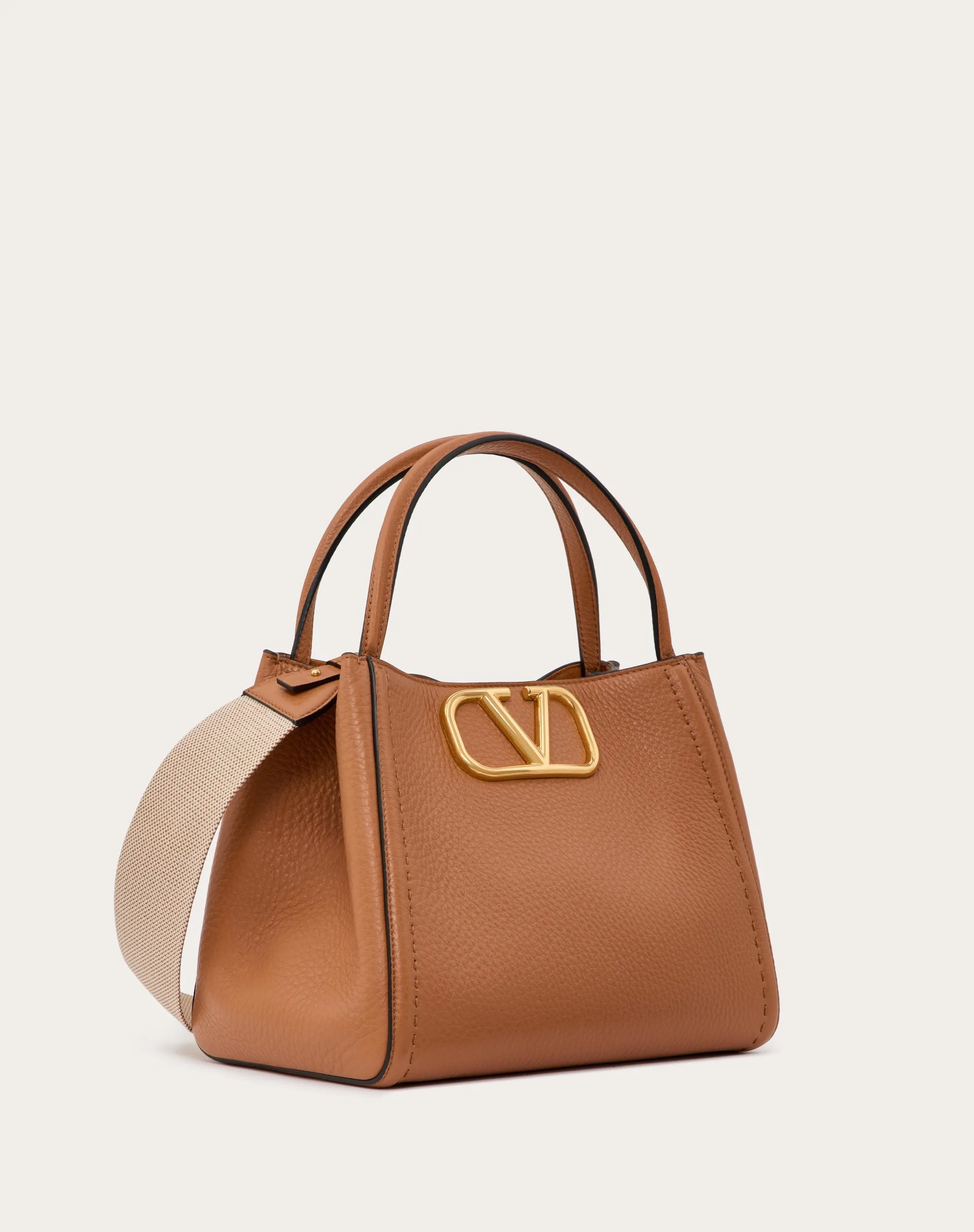 BORSA A MANO MEDIA VALENTINO GARAVANI ALLTIME IN VITELLO GRANATO