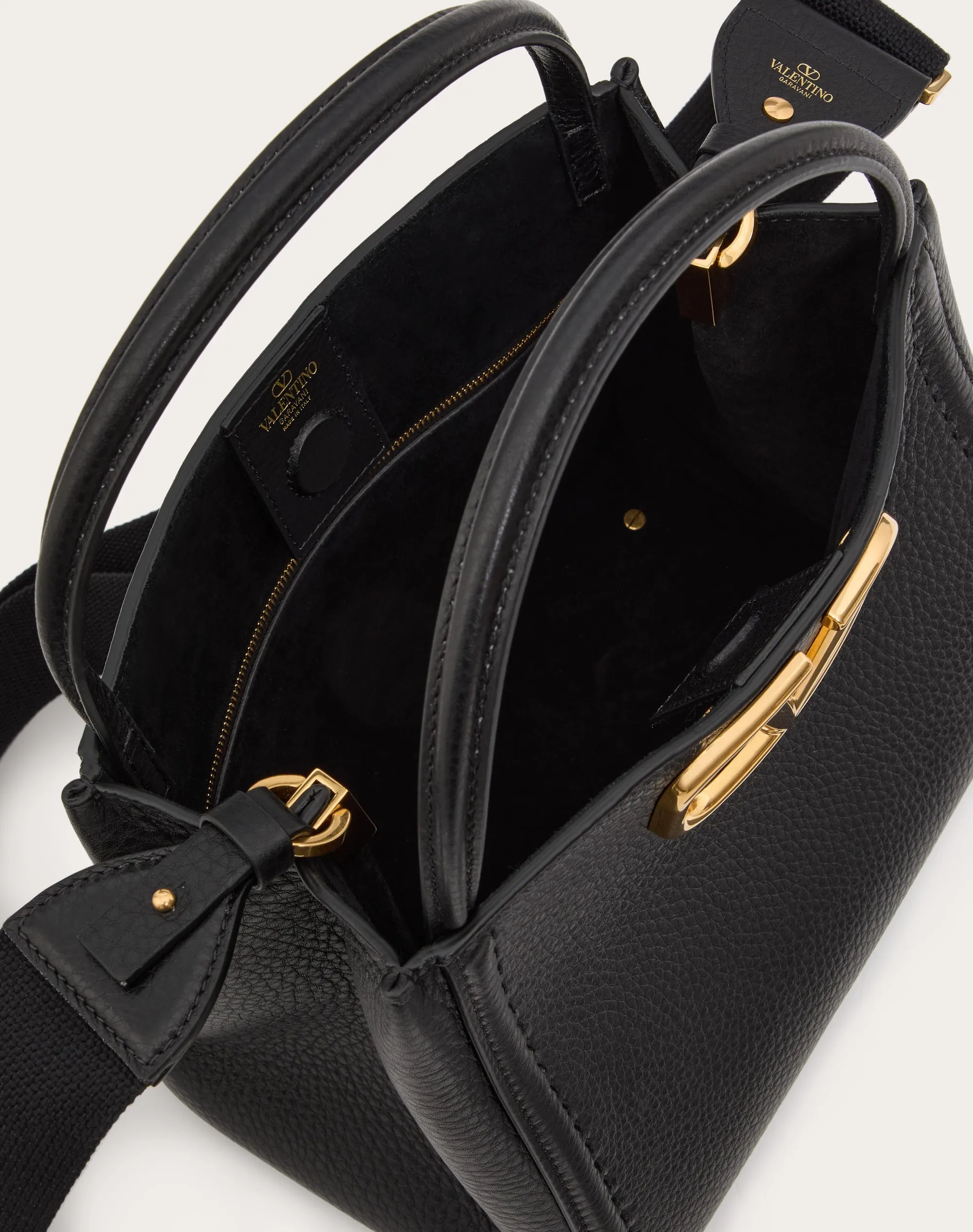 BORSA A MANO MEDIA VALENTINO GARAVANI ALLTIME IN VITELLO GRANATO