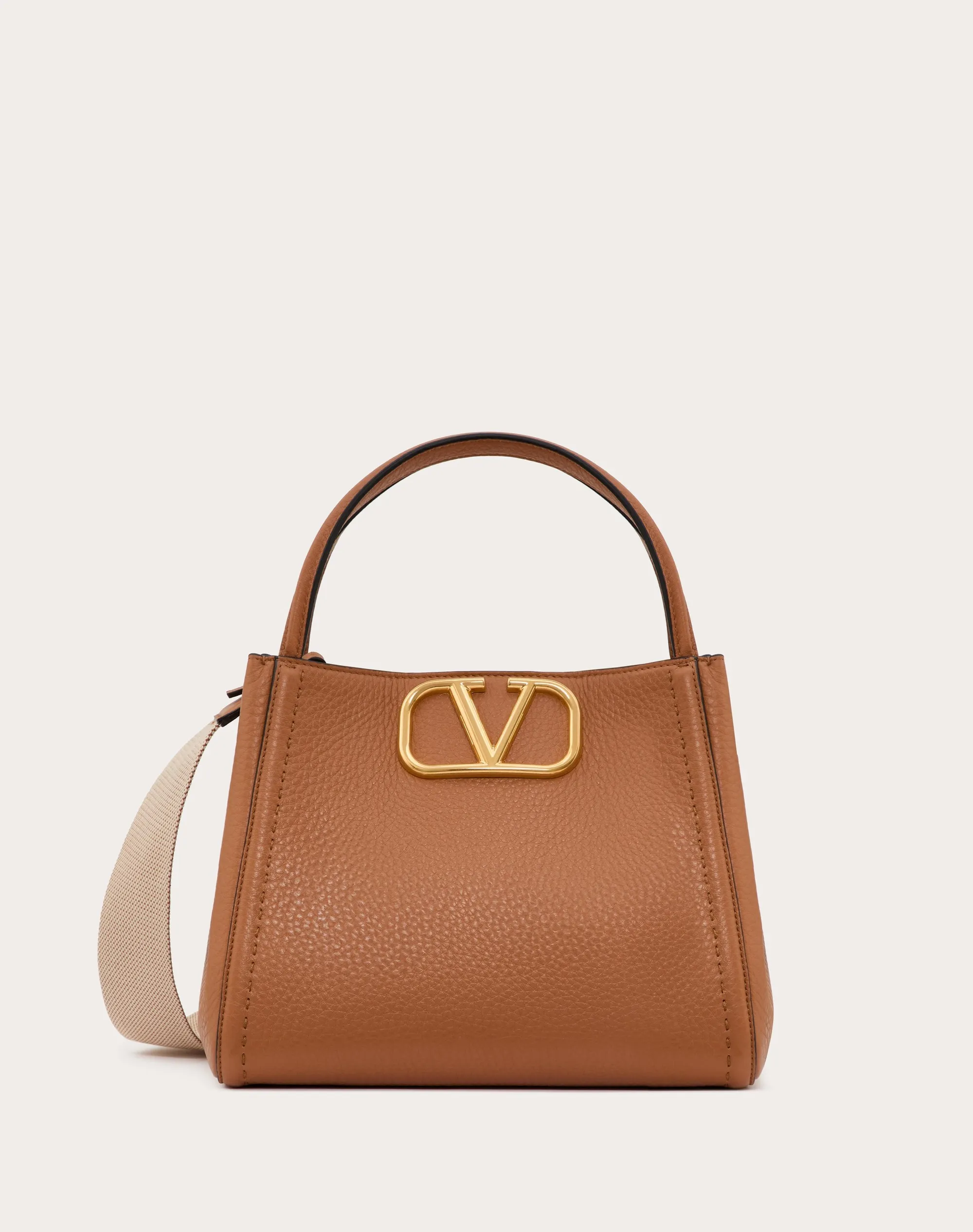BORSA A MANO MEDIA VALENTINO GARAVANI ALLTIME IN VITELLO GRANATO
