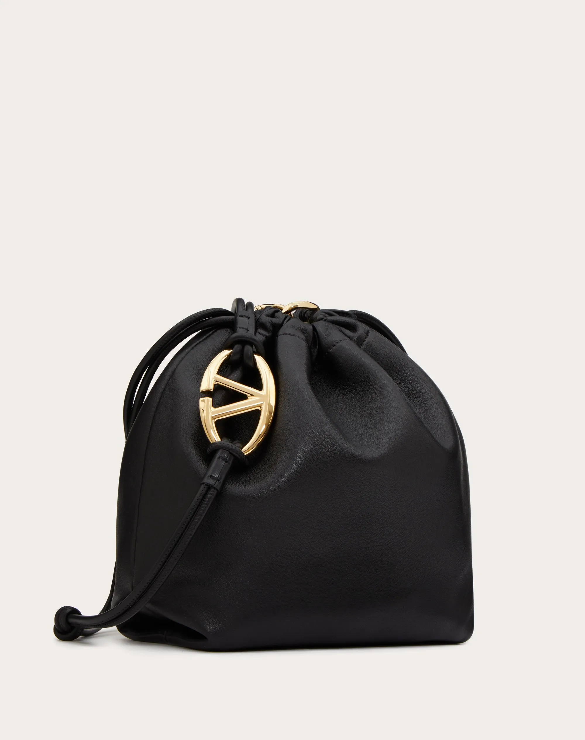 BORSA A SACCHETTO VLOGO POUF IN NAPPA
