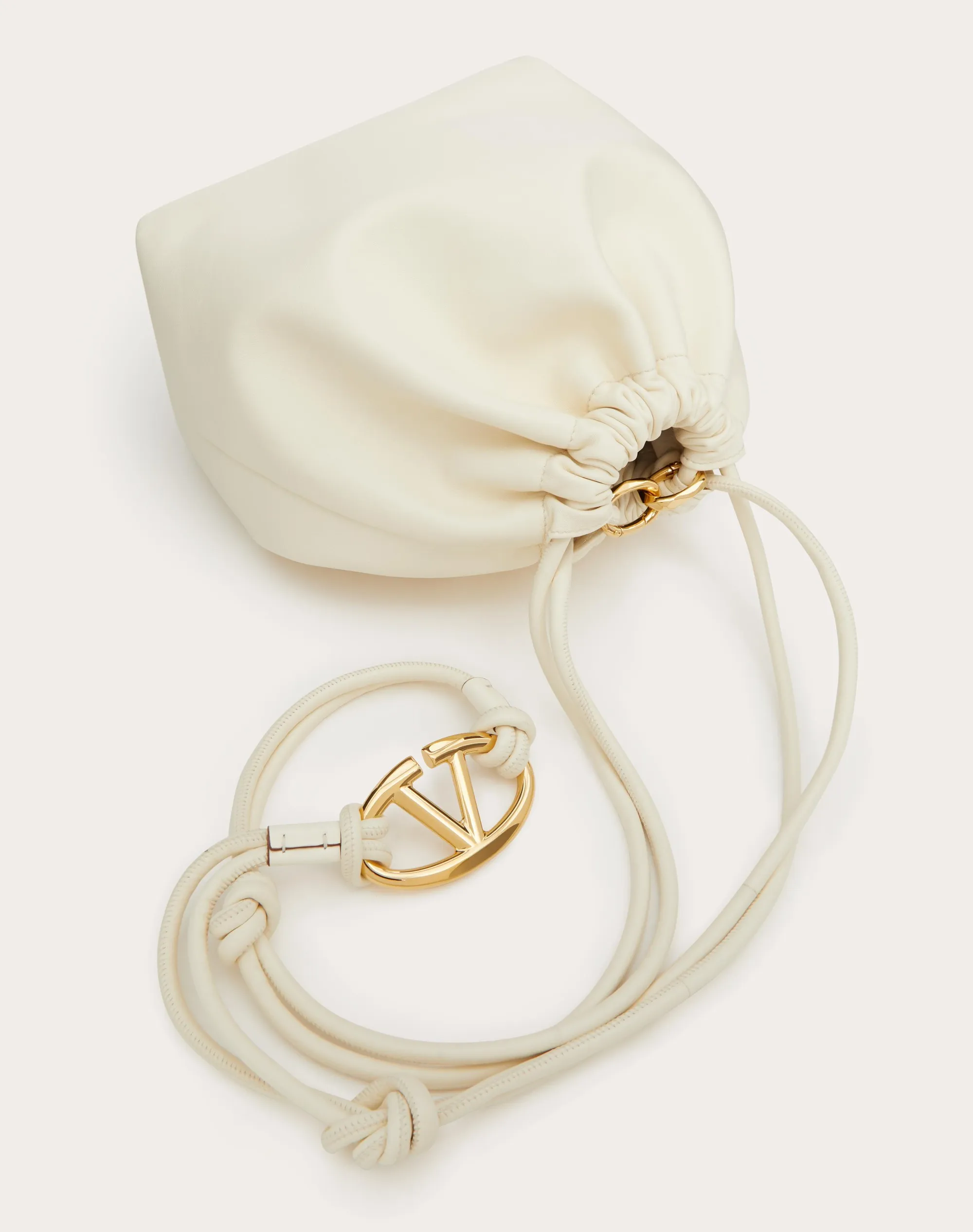 BORSA A SACCHETTO VLOGO POUF IN NAPPA