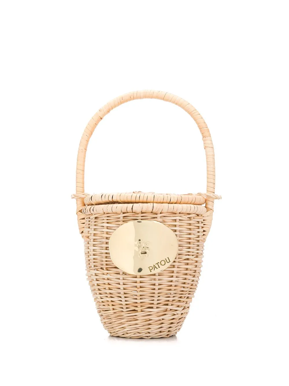 Borsa a secchiello intrecciata Patou in beige - donna