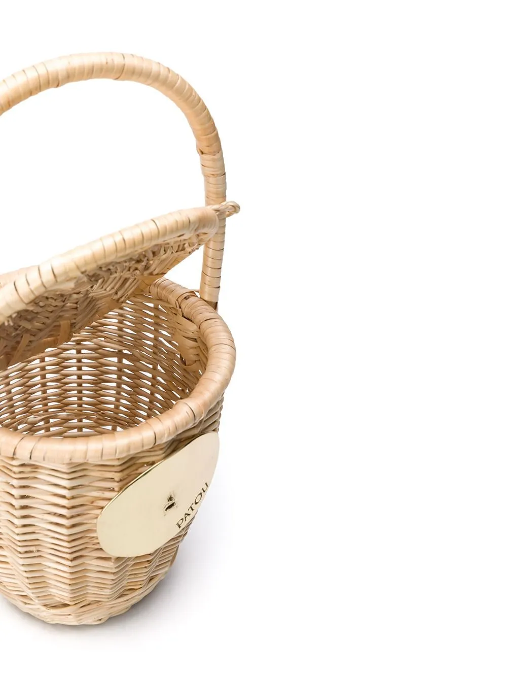 Borsa a secchiello intrecciata Patou in beige - donna