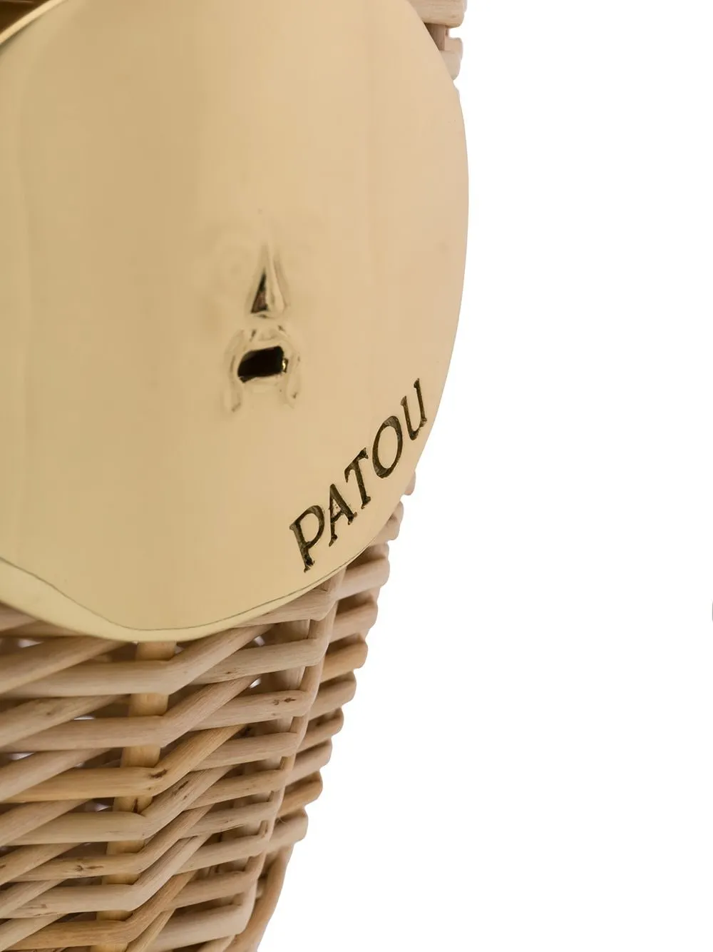 Borsa a secchiello intrecciata Patou in beige - donna