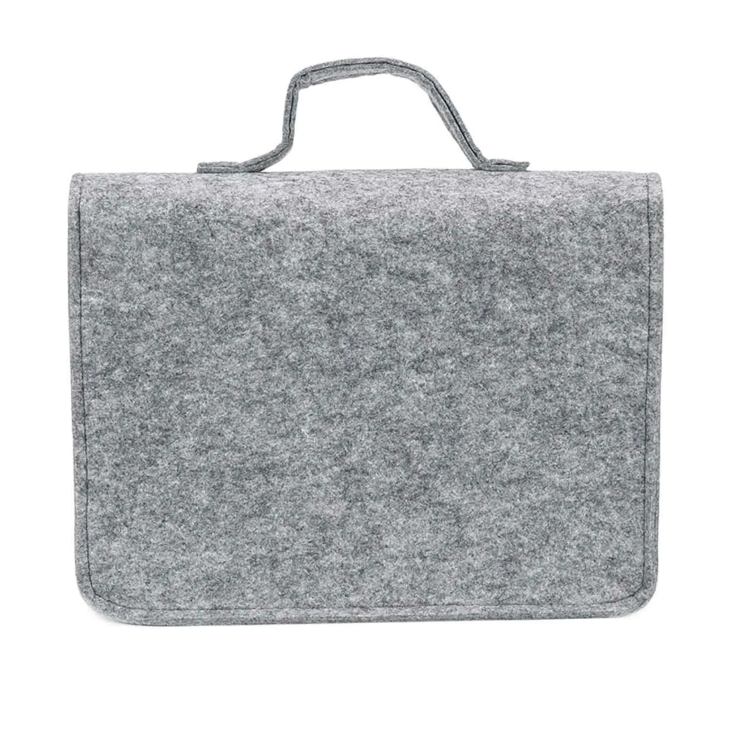 Borsa Fiori Grigia In Lana