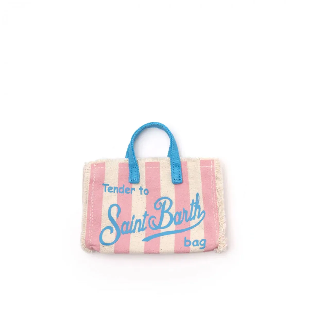 Borsa Phone Bag A Righe In Canvas