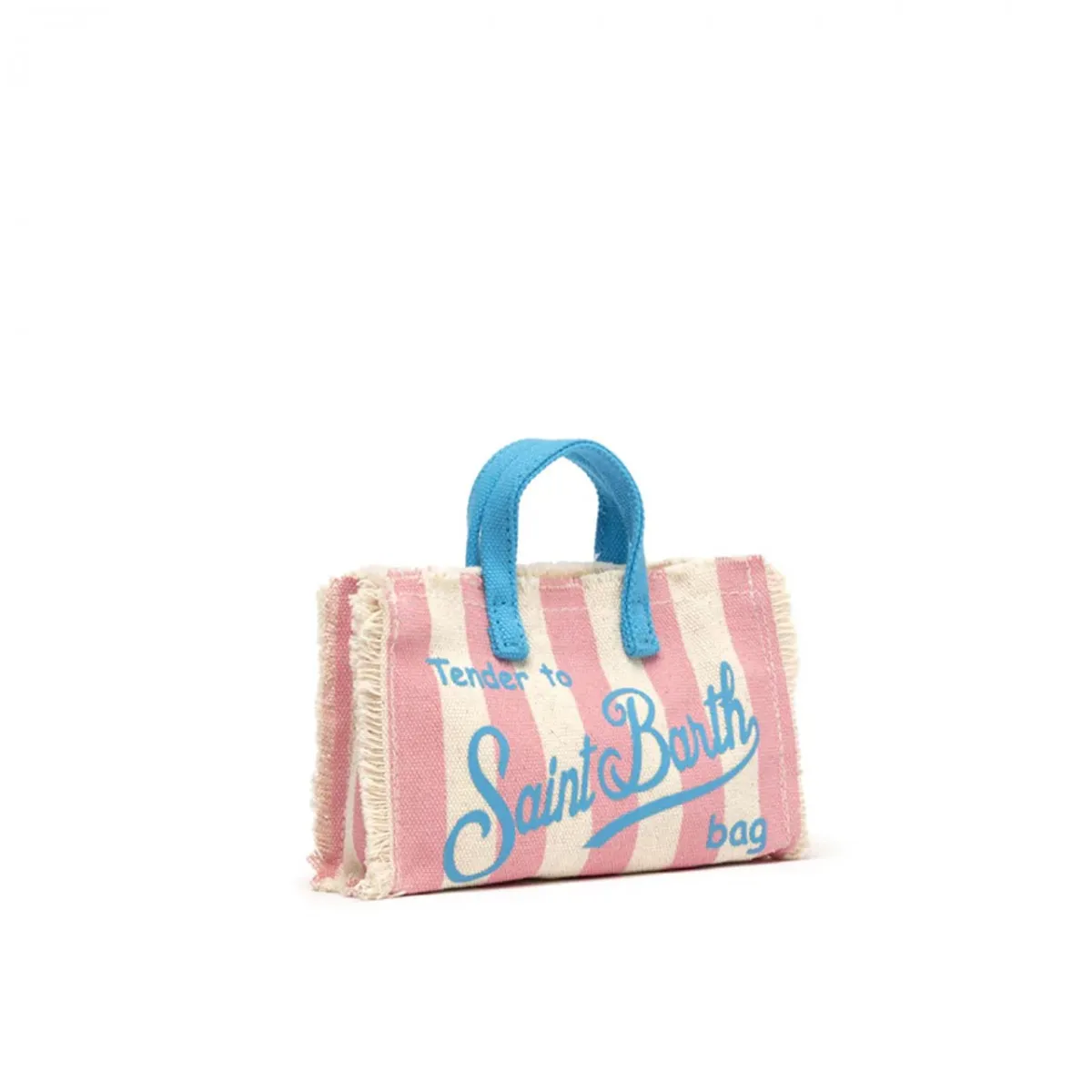 Borsa Phone Bag A Righe In Canvas