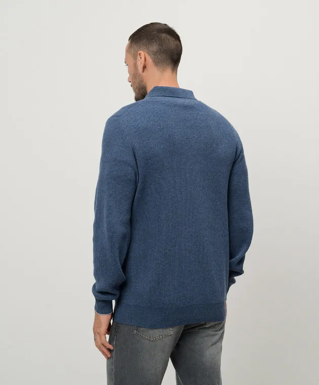 Brunello Cucinelli Maglione in cashmere blu M2229525