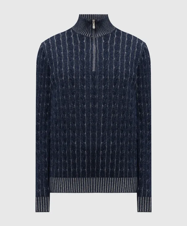 Brunello Cucinelli Maglione in cashmere blu M22700604