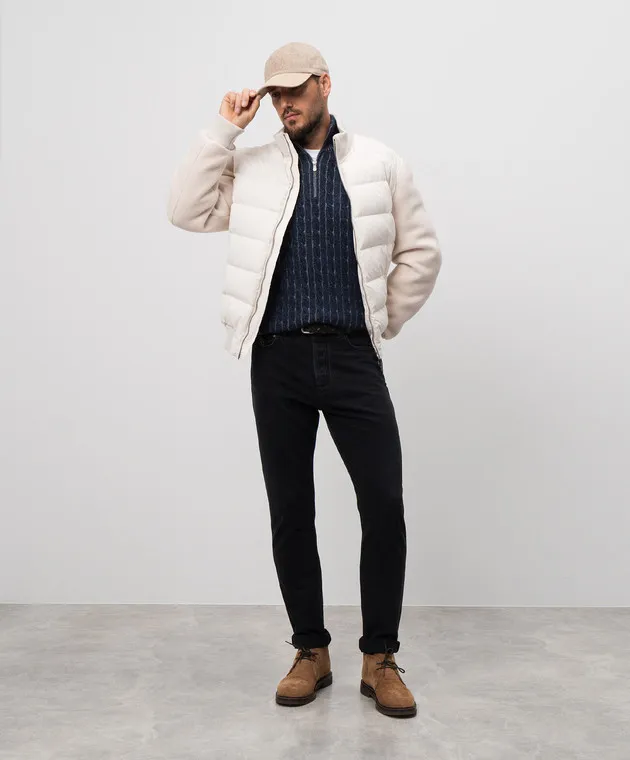 Brunello Cucinelli Maglione in cashmere blu M22700604