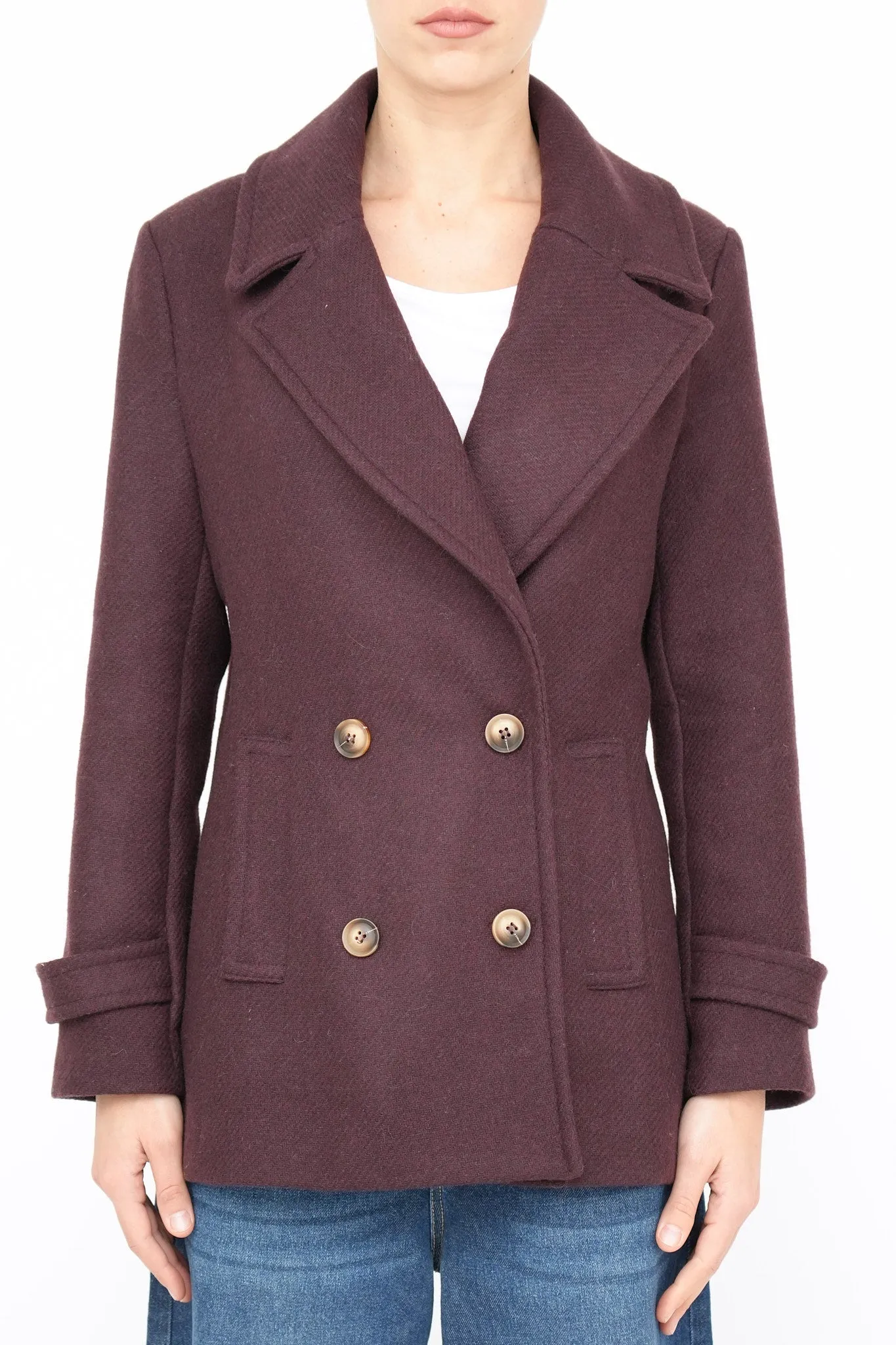 Bulier-Cappotto Flare doppio petto - Vino