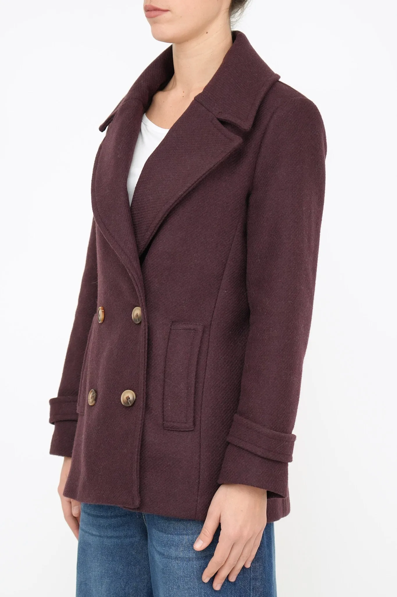 Bulier-Cappotto Flare doppio petto - Vino