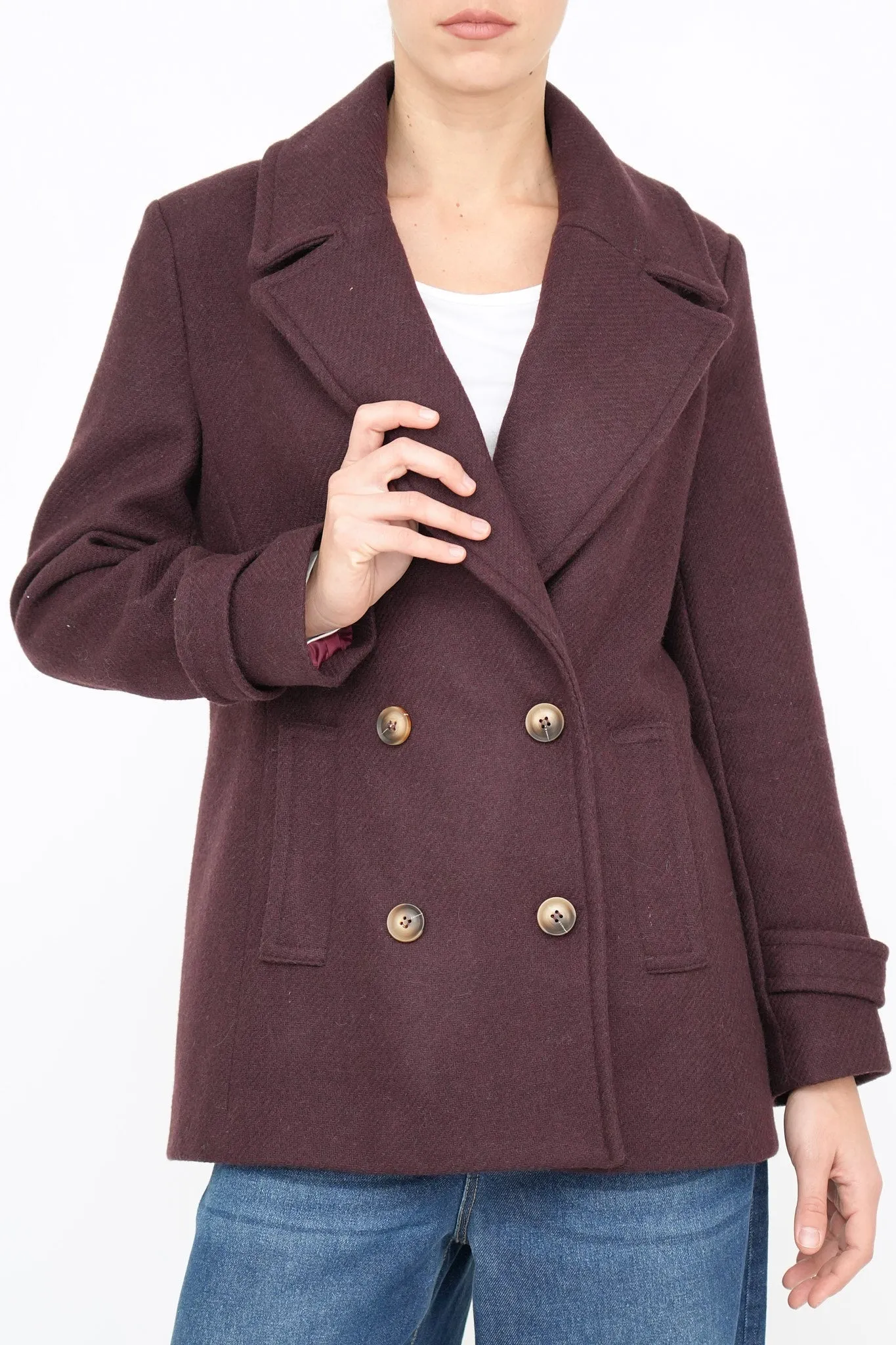Bulier-Cappotto Flare doppio petto - Vino