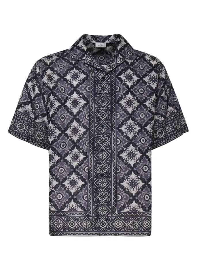 CAMICIA BOWLING IN COTONE STAMPATO