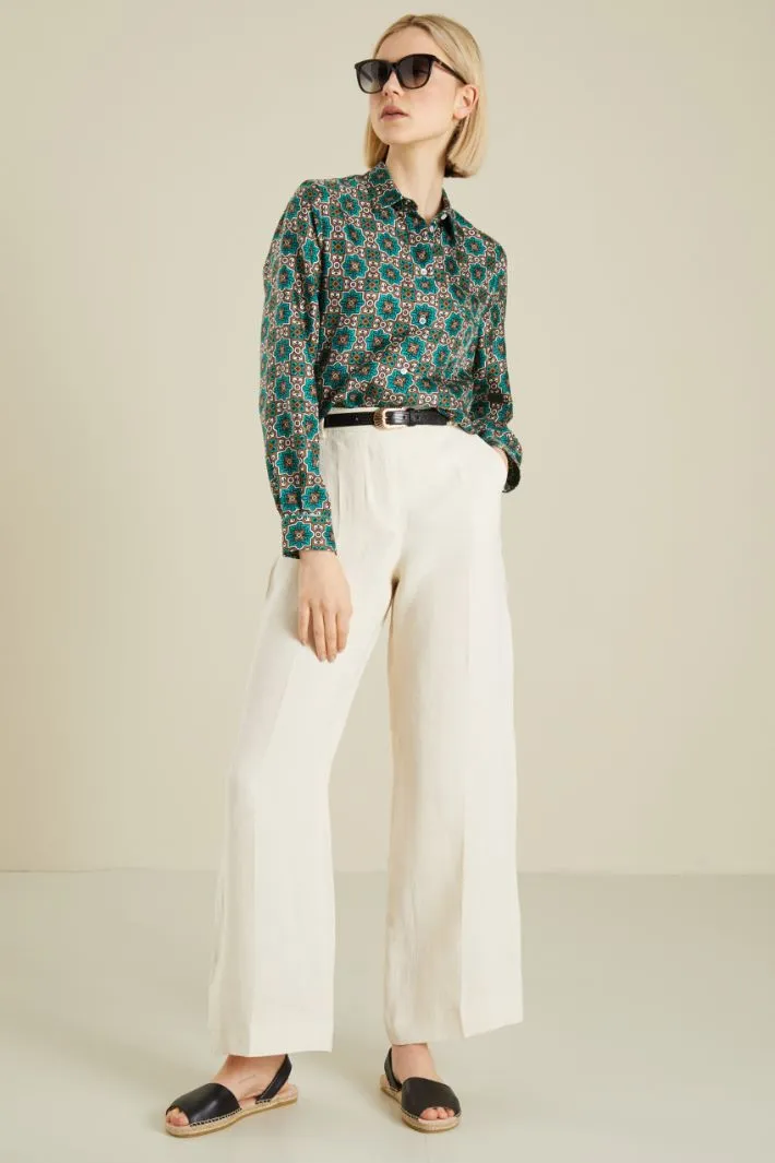 Camicia in twill di seta