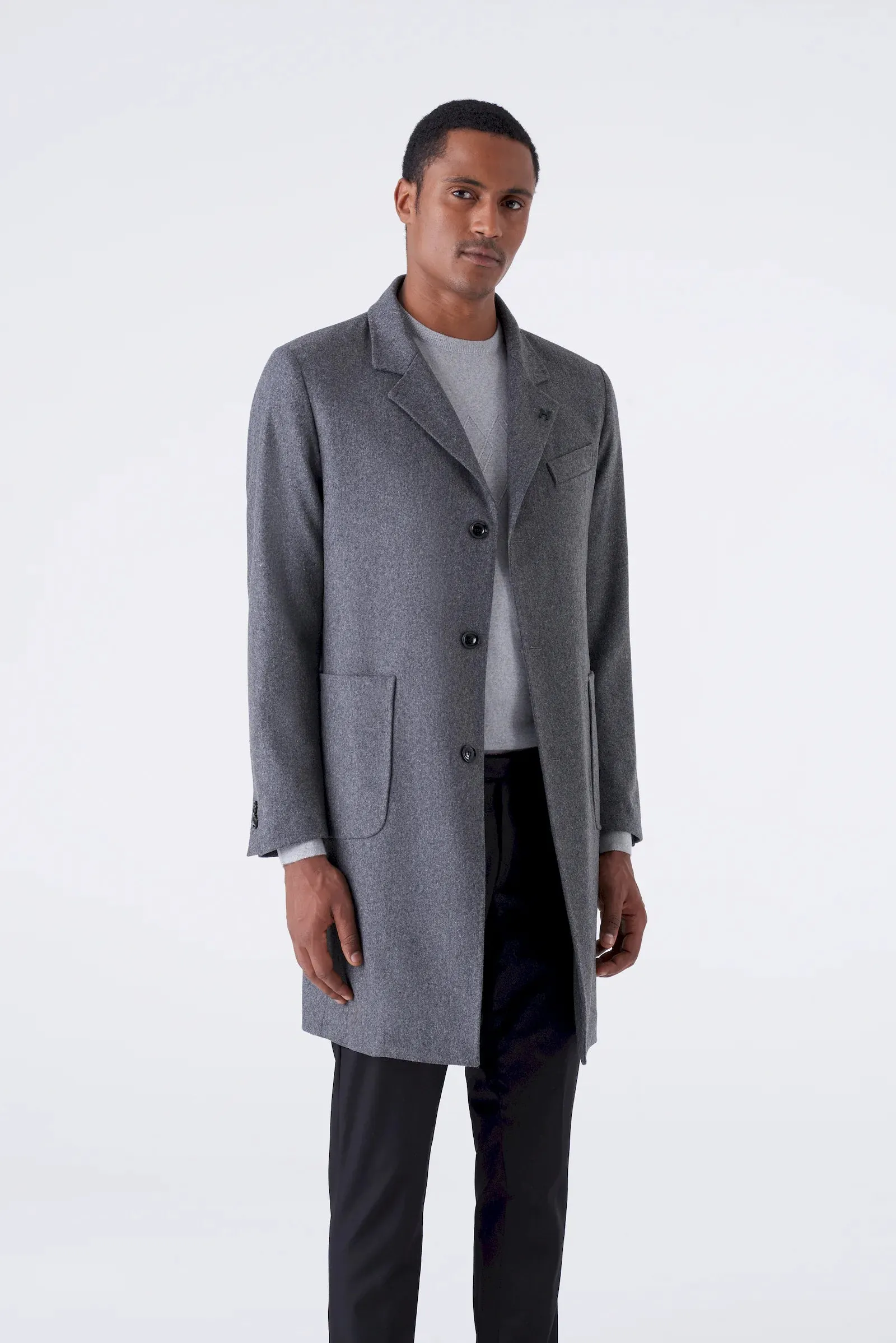 Cappotto basic baronetto grigio