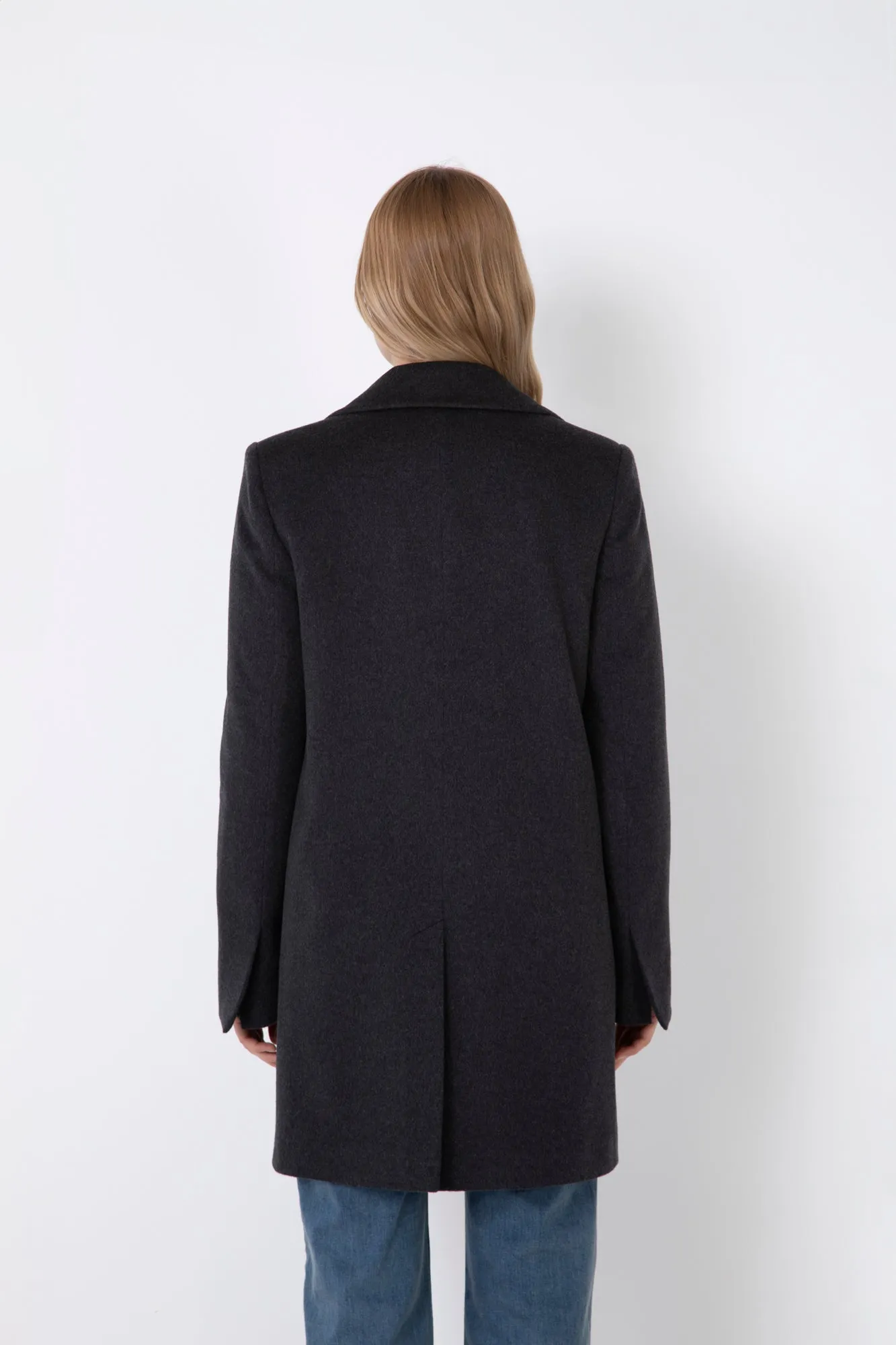 CAPPOTTO DRITTO  MISTO CACHEMIRE