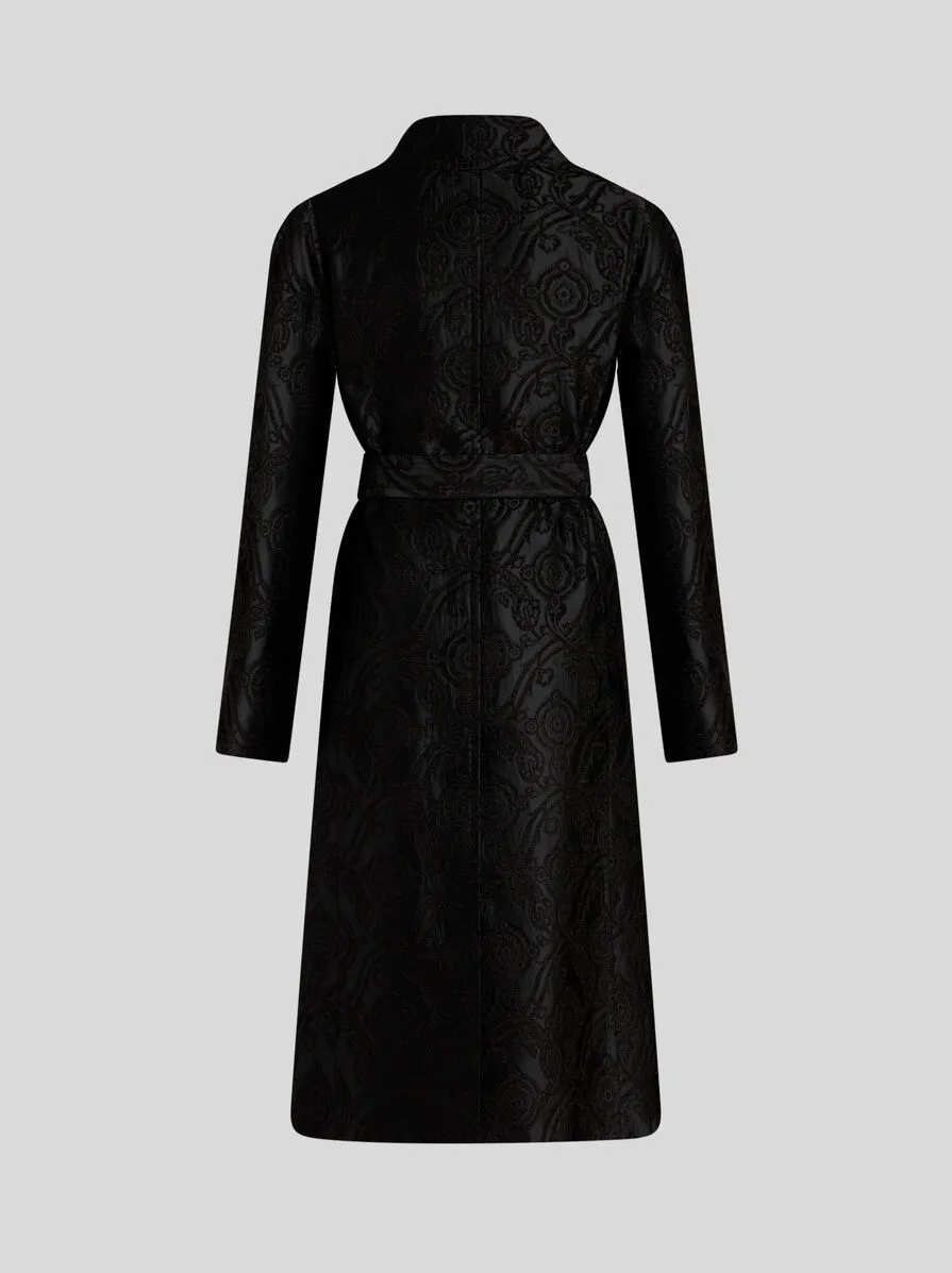 CAPPOTTO IN CINIGLIA JACQUARD CON CINTURA