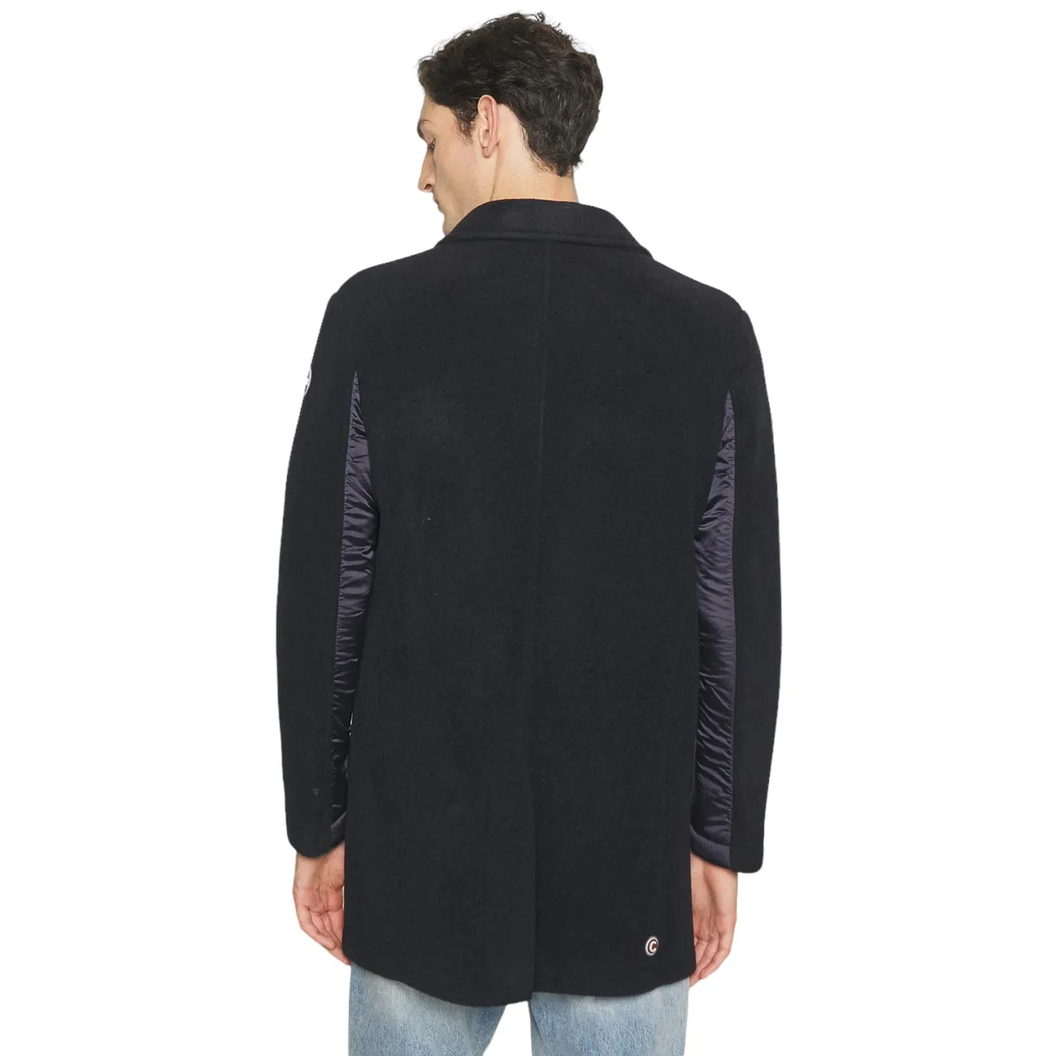 CAPPOTTO IN LANA CON INSERTI NYLON