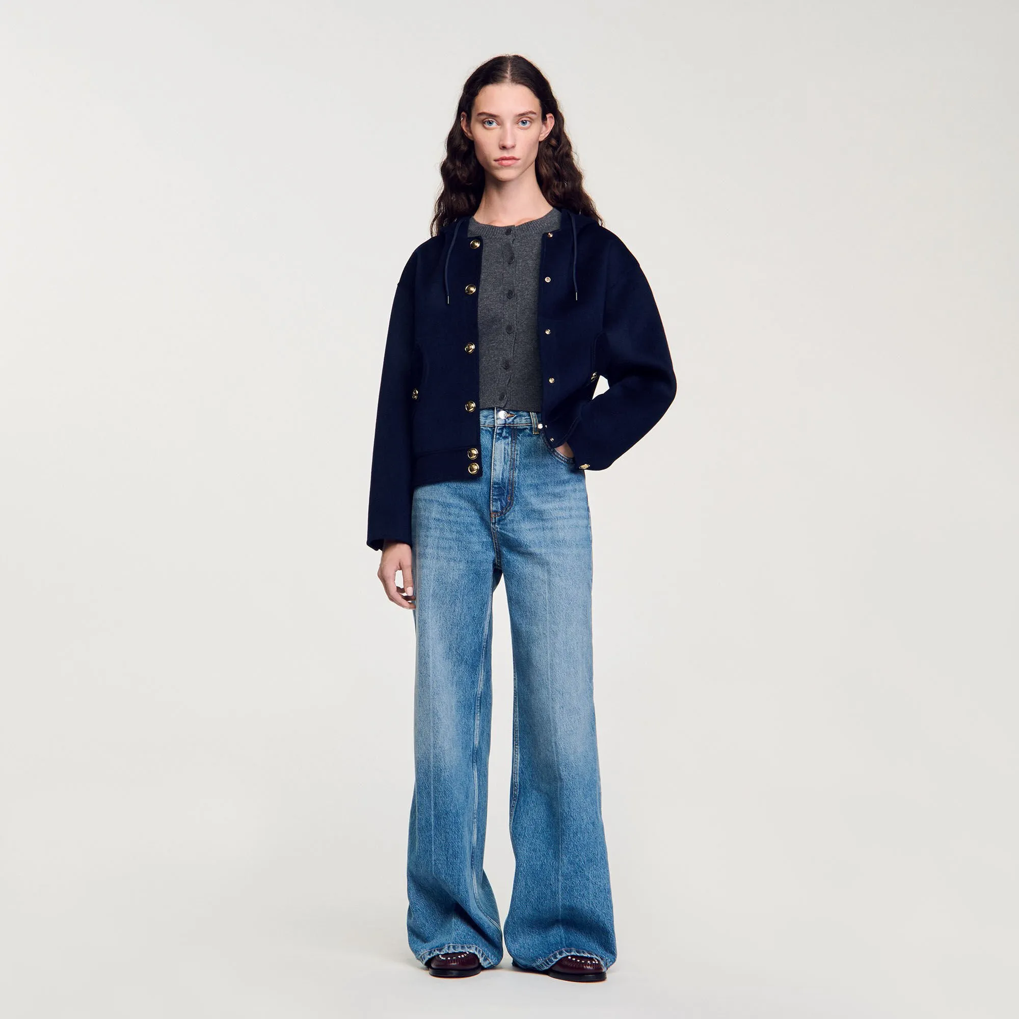 Cappotto in lana double face