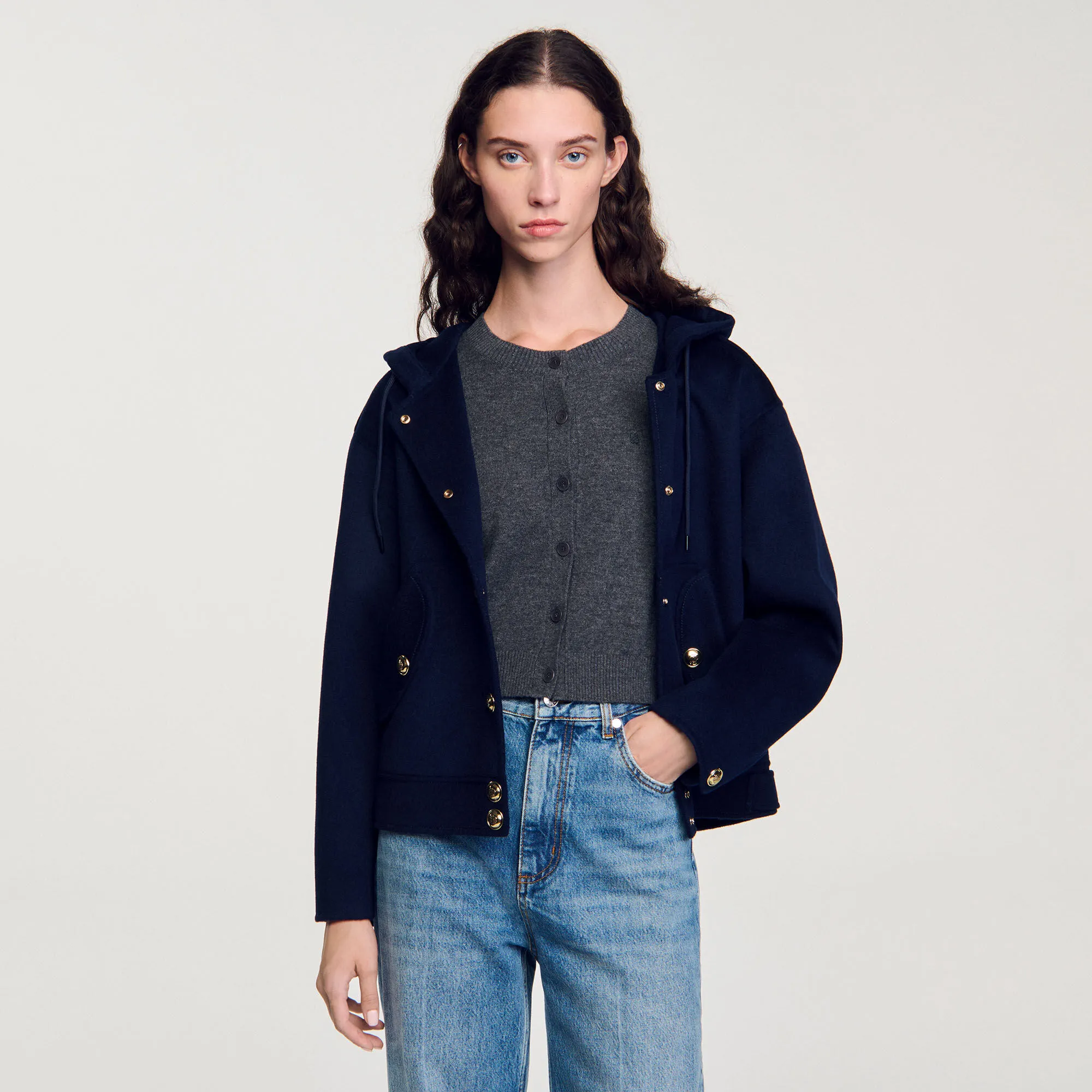 Cappotto in lana double face